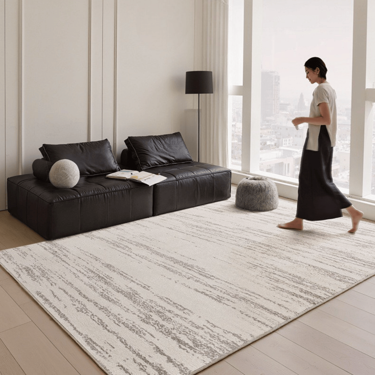 Thảm trải sàn phong cách Japandi