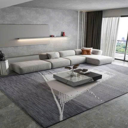 thảm trải sàn thiết kế đơn giản cho phòng khách chung
