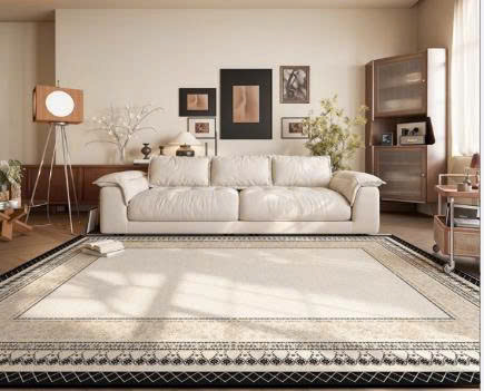 thảm trang trí phòng khách họa tiết hoa văn cổ điển châu âu