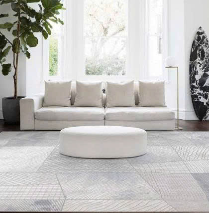 thảm phòng khách phong cách wabi sabi mộc mạc