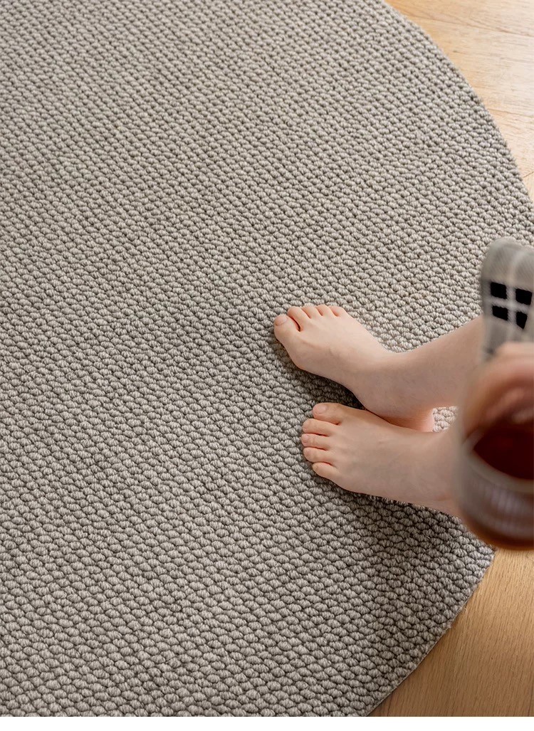 Thảm len lông cừu Vô Mộc Tròn